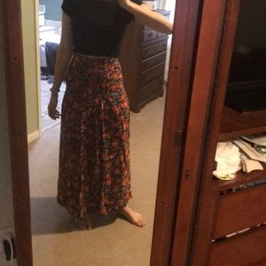 Long floral skirt